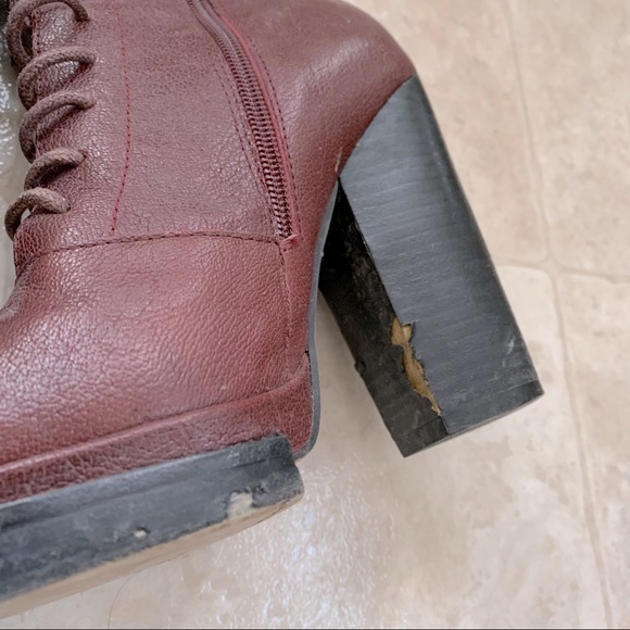 2 for $40 💫 Jeffrey Campbell Burgundy Bootie - Picture 3 of 8
